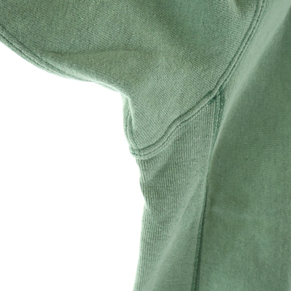 CHAMPION(チャンピオン) 90S VINTAGE REVERSE WEAVE SWEATSHIRT ヴィンテージ リバースウィーブ 刺繍タグ USA製 目あり エルボーパッチ付 クルーネックスウェットトレーナー グリーン/ネイビー