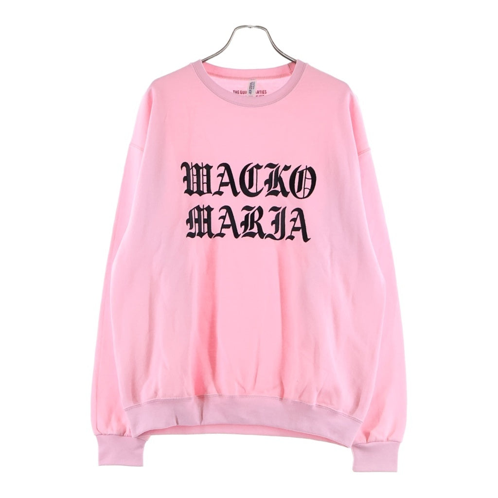 WACKO MARIA(ワコマリア) 22AW CREW NECK SWEAT SHIRT TYPE-1 フロントロゴ クルーネックスウェットトレーナー ピンク 22FW-WMC-SS01