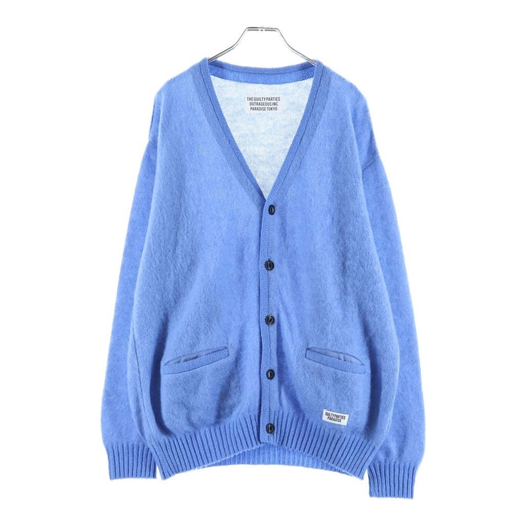 WACKO MARIA(ワコマリア) 23SS MOHAIR CARDIGAN モヘアニットカーディガン ブルー 22FW-WMK-KN0