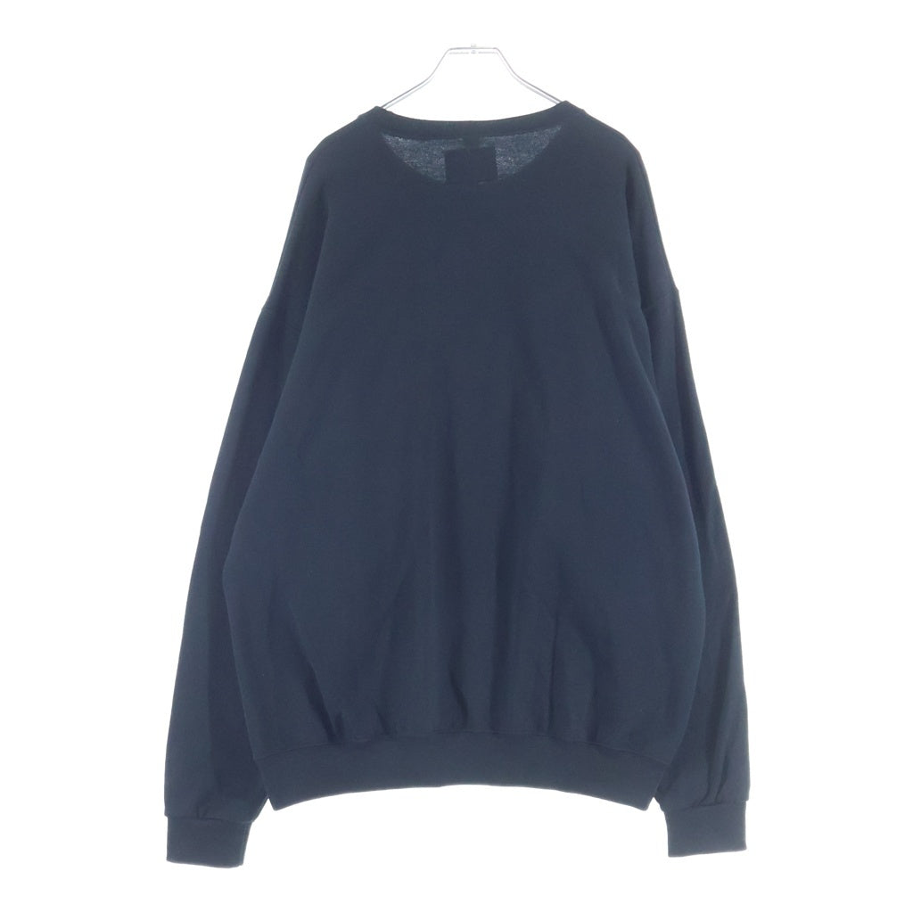 WACKO MARIA(ワコマリア) 24SS ×NECKFACE SWEAT SHIRT ネックフェイス フロントプリント クルーネックスウェットトレーナー ブラック