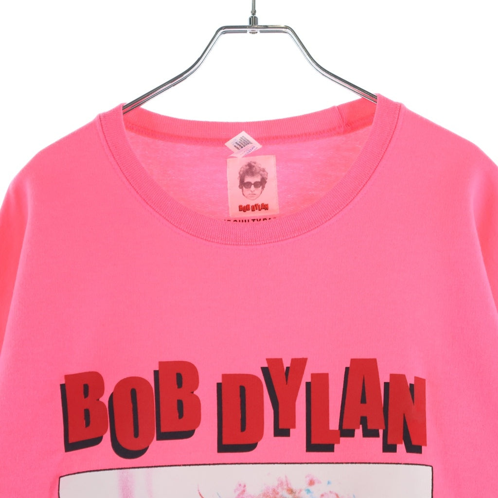 WACKO MARIA(ワコマリア) 21AW ×BOB DYLAN CREW NECK SWEAT SHIRT ボブディラン フロントプリント クルーネックスウェットトレーナー ピンク BOBDYLAN-WM-SS02