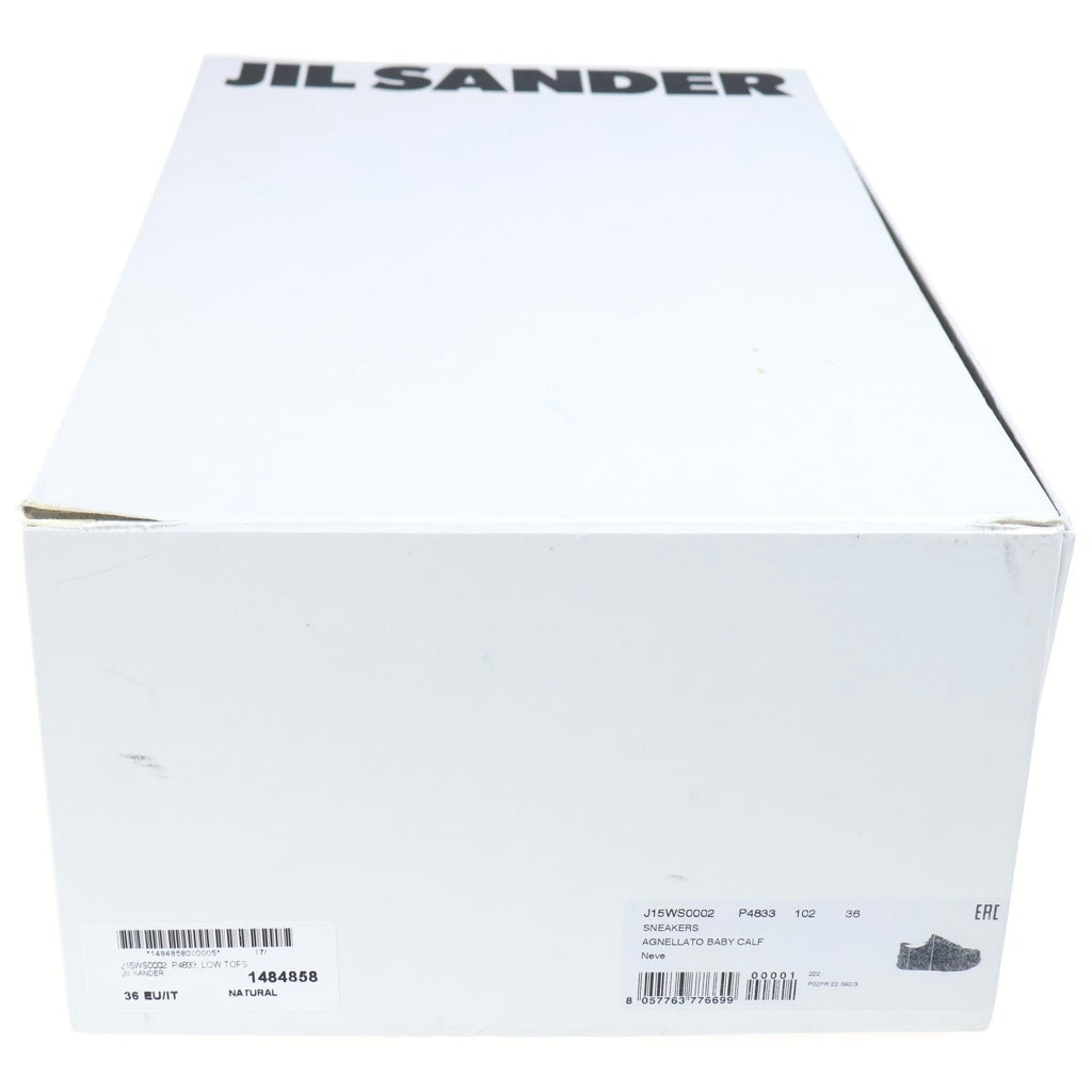 JIL SANDER(ジルサンダー) 23SS プラットフォーム カーフスキン レザーローカットスニーカー レディース ホワイト J15WS0002 P4833