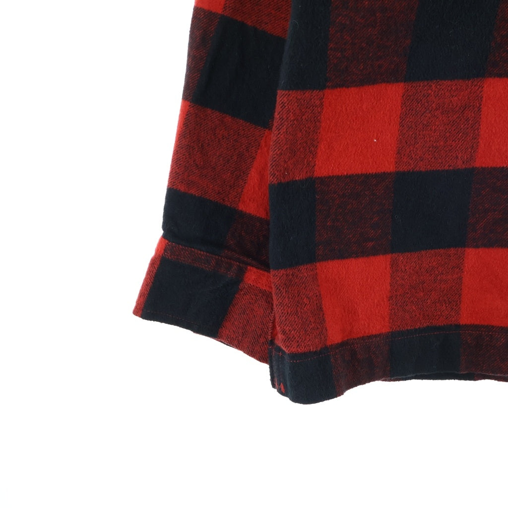 A BATHING APE(アベイシングエイプ) 23AW BLOCK CHECK SHIRT ブロックチェック 長袖ネルシャツ レッド 001SHJ801003M