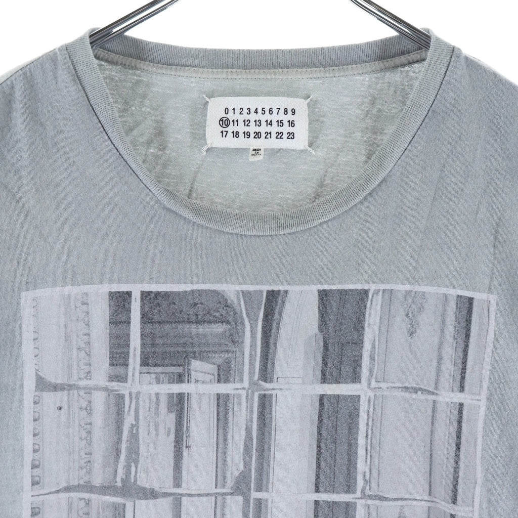Maison Margiela(メゾンマルジェラ) 14SS トロンプルイユ フォトプリント クルーネック半袖Tシャツ カットソー グレー S50GC0351