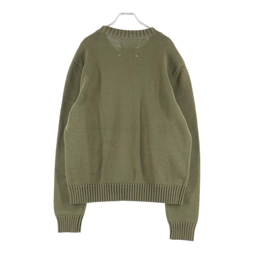 Maison Margiela(メゾンマルジェラ) 20SS White Label Sweater ホワイトラベル クルーネックニットスウェット セーター カーキ S50GP0212