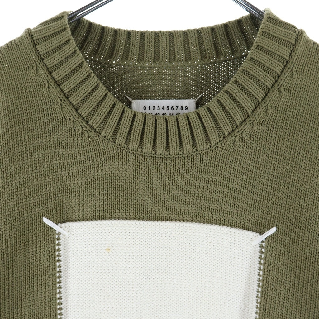 Maison Margiela(メゾンマルジェラ) 20SS White Label Sweater ホワイトラベル クルーネックニットスウェット セーター カーキ S50GP0212