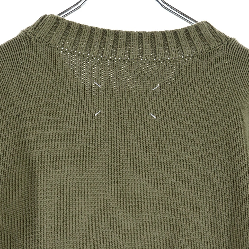 Maison Margiela(メゾンマルジェラ) 20SS White Label Sweater ホワイトラベル クルーネックニットスウェット セーター カーキ S50GP0212