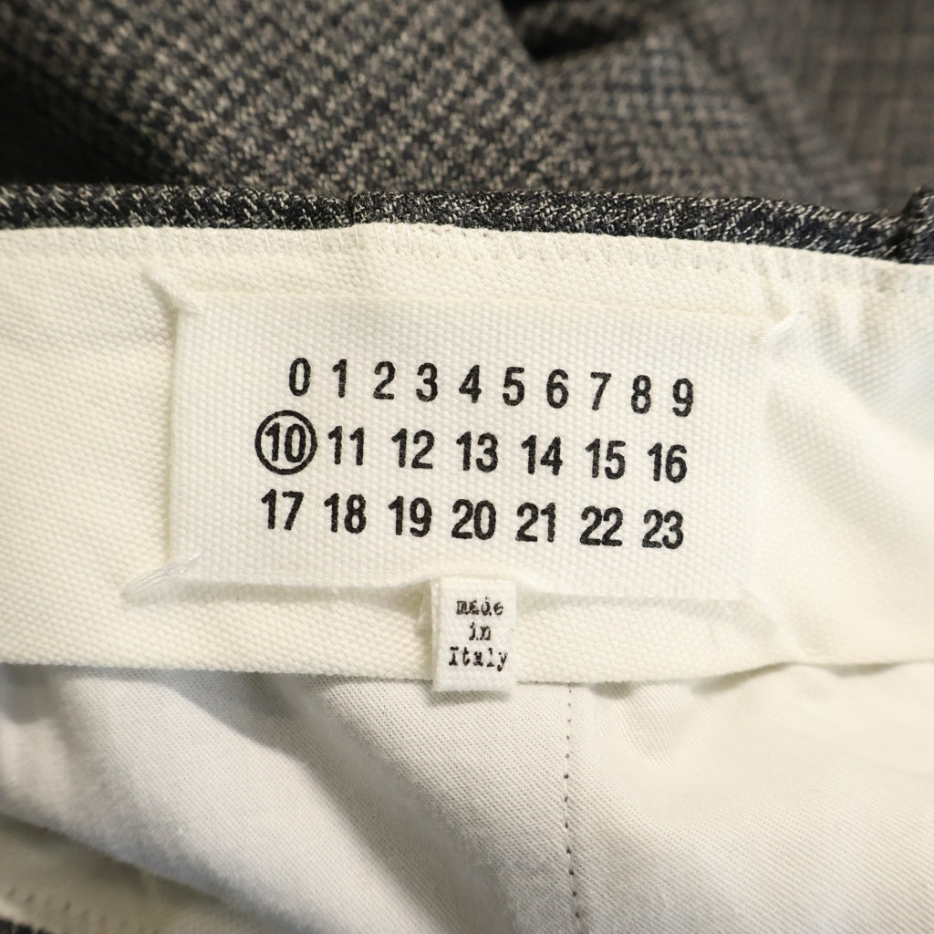 Maison Margiela(メゾンマルジェラ) 16AW ウール 千鳥格子柄 スラックスパンツ グレー S30KA0436