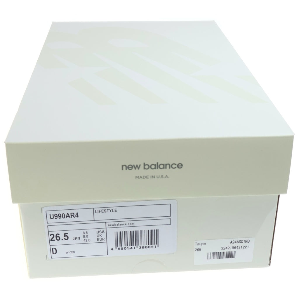 New Balance(ニューバランス) ×AURALEE U990AR4 990V4 オーラリー メッシュ ローカットスニーカー ベージュ US8.5/26.5cm
