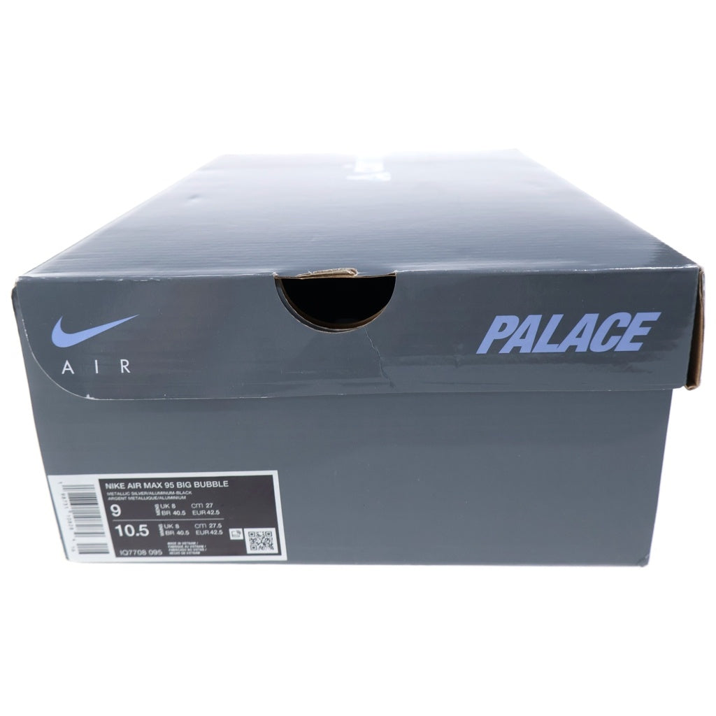 NIKE(ナイキ) ×PALACE SKATEBOARDS NIKE AIR MAX BIG BUBBLE パレス スケートボード エアマックス 95 ビッグバブル ローカットスニーカー シルバー/ブラック US9/27cm IQ7708-095