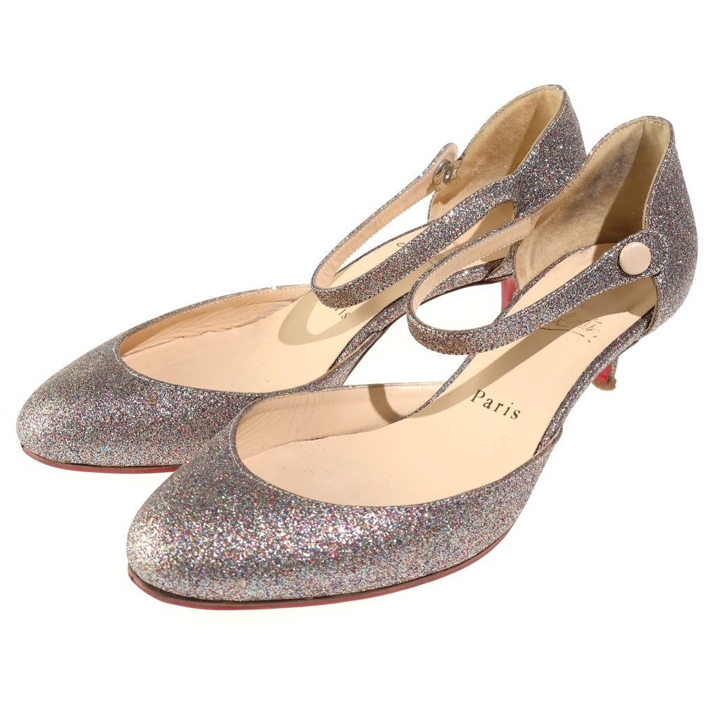 CHRISTIAN LOUBOUTIN(クリスチャンルブタン) グリッター ラメ装飾 ヒールパンプス レディース シルバー