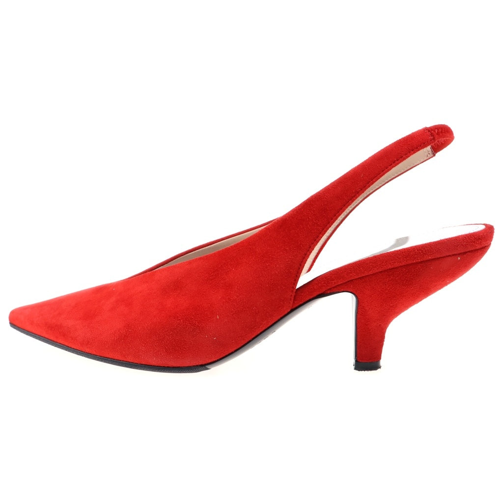 Maison Margiela(メゾンマルジェラ) バックストラップ スウェードレザー パンプス レディース レッド S58WL0211