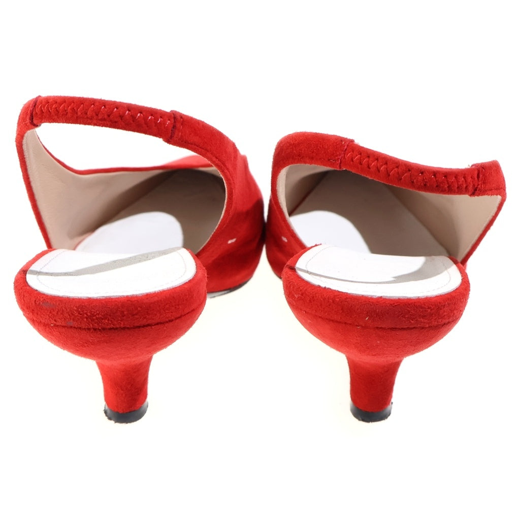 Maison Margiela(メゾンマルジェラ) バックストラップ スウェードレザー パンプス レディース レッド S58WL0211