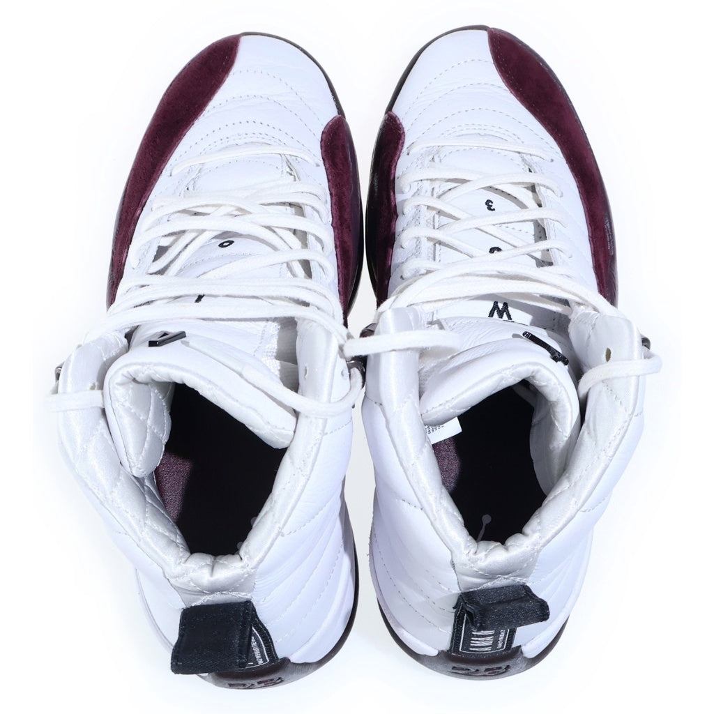 NIKE(ナイキ) ×A MA MANIERE WMNS AIR JORDAN 12 RETRO SP アママニエール ウィメンズ エアジョーダン12 ハイカットスニーカー レディース ホワイト/バーガンディ US7.5/24.5cm DV6989-100