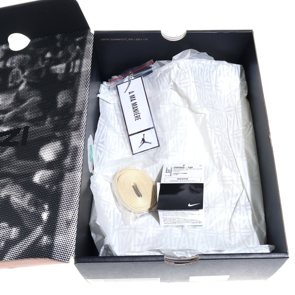 NIKE(ナイキ) ×A MA MANIERE WMNS AIR JORDAN 12 RETRO SP アママニエール ウィメンズ エアジョーダン12 ハイカットスニーカー レディース ホワイト/バーガンディ US7.5/24.5cm DV6989-100