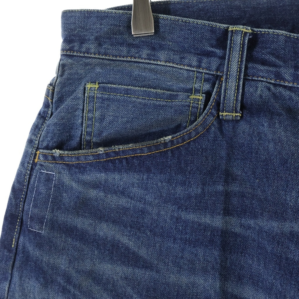 SEQUEL(シークエル) 25AW ×FRAGMENT DENIM PANTS フラグメント ユーズド加工 ジップフライ デニムパンツ インディゴ SQ-25AW-PT-09