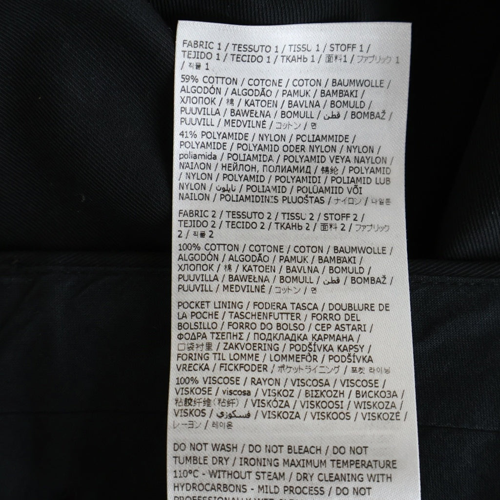 Maison Margiela(メゾンマルジェラ) 24SS コットン ジップアップ スラックスパンツ ブラック SH2KA0006