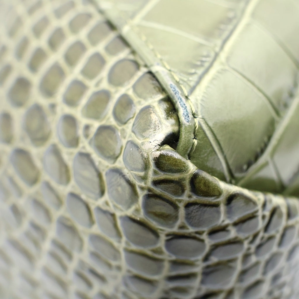 MM6 Maison Margiela(エムエムシックスメゾンマルジェラ) New Japanese Crossbody Bag ニュージャパニーズ クロコ型押し レザークロスボディバッグ グリーン SB6WD0042 レディース