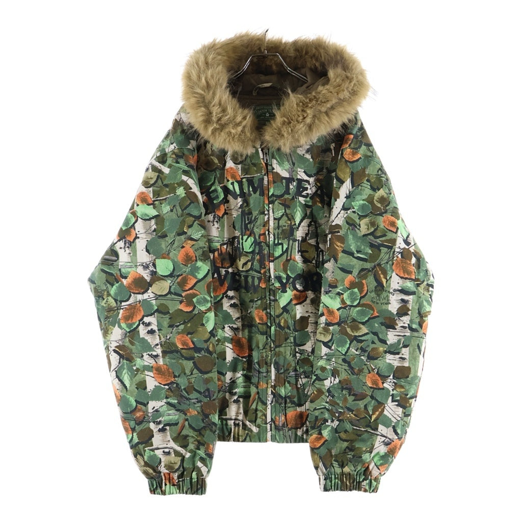 DENIM TEARS(デニムティアーズ) 26SS CAMO WORK JACKET カモ柄 ファーフーデッドワークジャケット カーキ SS26OLJ1356