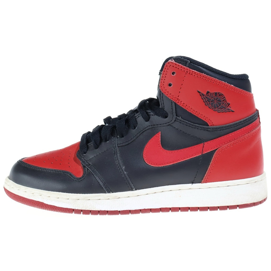 NIKE(ナイキ) 【観賞用 2016年製】 GS AIR JORDAN 1 RETRO HIGH OG BRED BANNED 2016 エアジョーダン1 レトロ ブレット バーンド レディース ブラック/レッド US6.5Y/24.5cm 575441-001