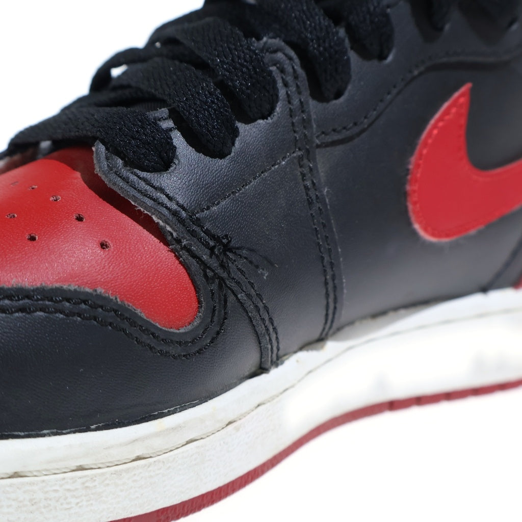 NIKE(ナイキ) 【観賞用 2016年製】 GS AIR JORDAN 1 RETRO HIGH OG BRED BANNED 2016 エアジョーダン1 レトロ ブレット バーンド レディース ブラック/レッド US6.5Y/24.5cm 575441-001