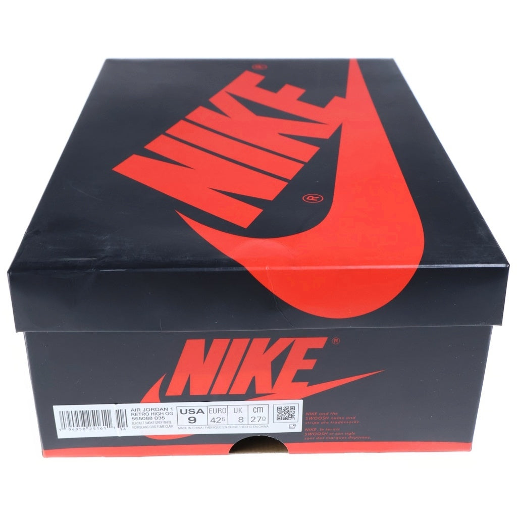 NIKE(ナイキ) AIR JORDAN 1 HIGH OG SHADOW 2.0 エアジョーダン シャドウ ハイカットスニーカー ブラック/グレー US9/27cm 555088-035