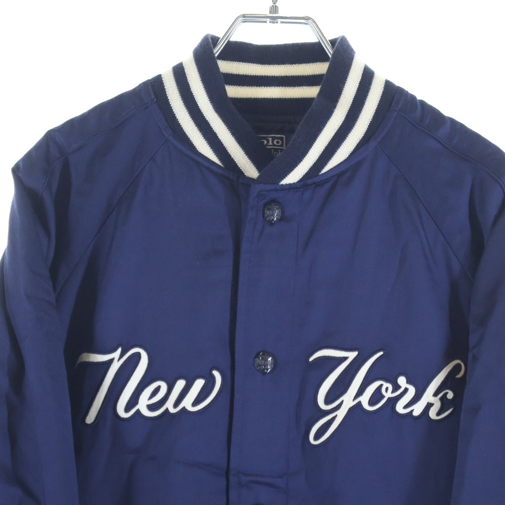 POLO RALPH LAUREN(ポロラルフローレン) ×MLB ニューヨークヤンキース サテン バーシティジャケット ネイビー MNPOOTW16020300