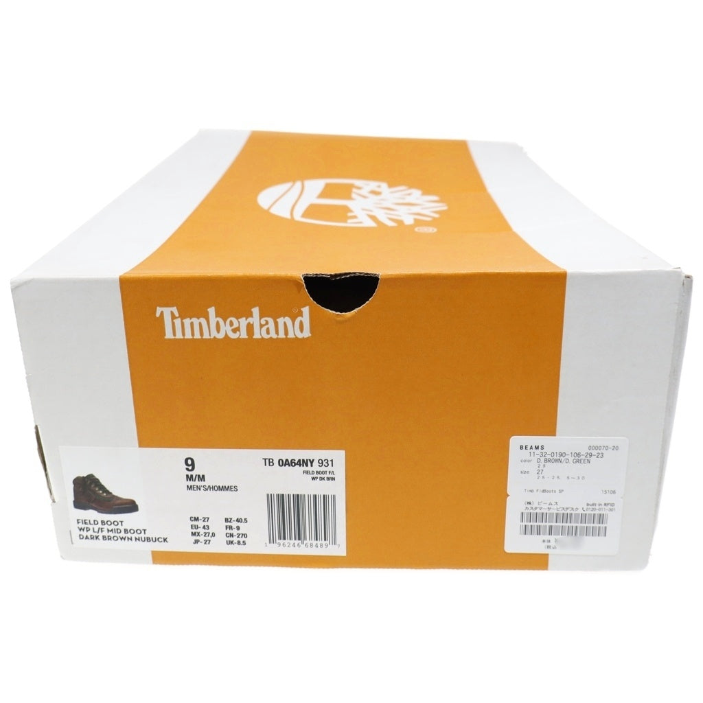 Timberland(ティンバーランド) ×BEAMS ビームス別注 レースアップ フィールドブーツ ブラウン/グリーン US9/27cm 0A64NY