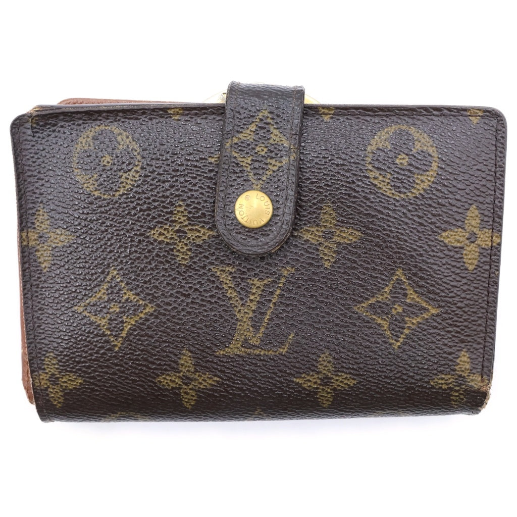 LOUIS VUITTON(ルイヴィトン) ポルトフォイユ ヴィエノワ モノグラム レザーウォレット がま口二つ折り財布 ブラウン M61674 TH1002 レディース