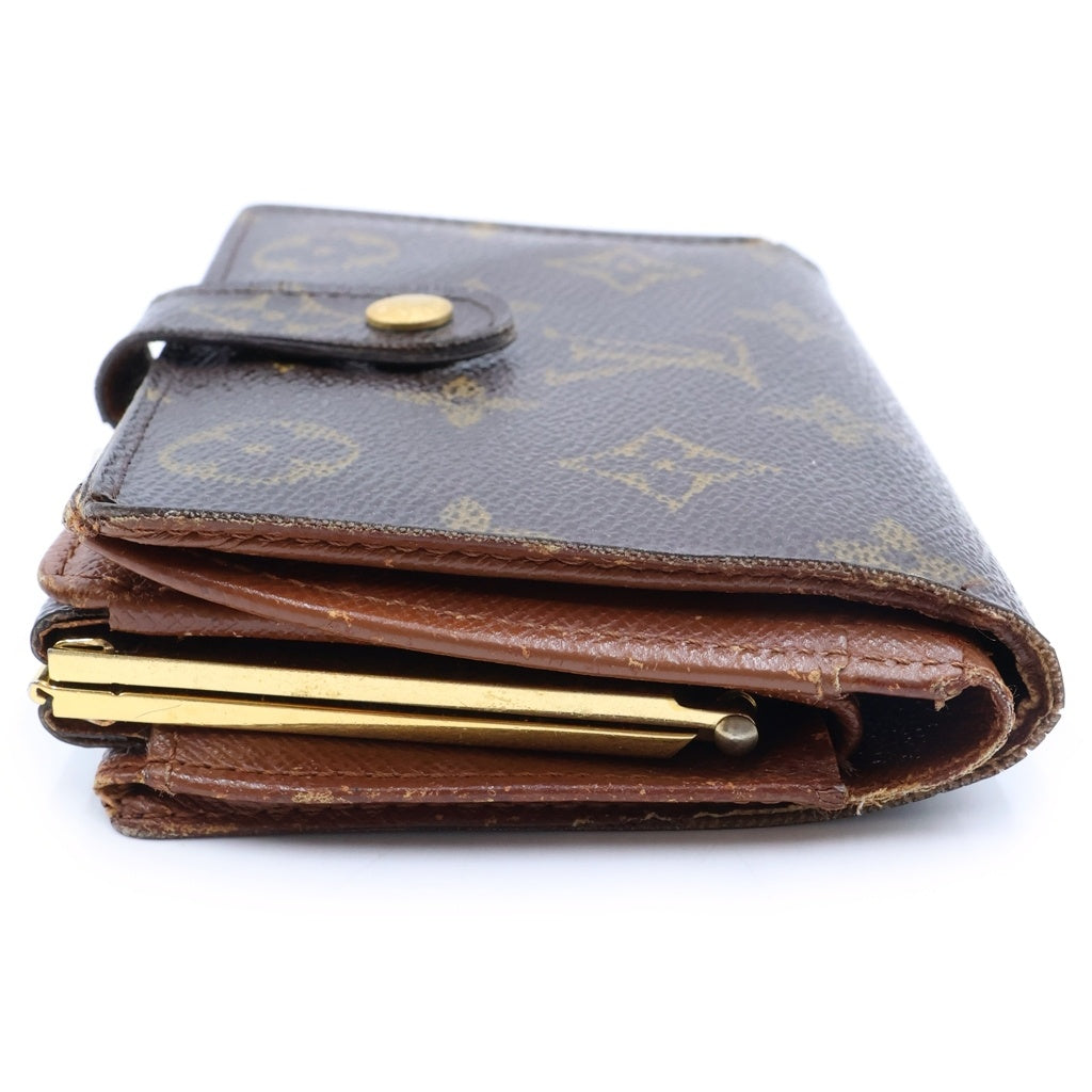 LOUIS VUITTON(ルイヴィトン) ポルトフォイユ ヴィエノワ モノグラム レザーウォレット がま口二つ折り財布 ブラウン M61674 TH1002 レディース