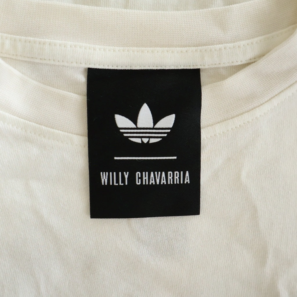 adidas(アディダス) ×WILLY CHAVARRIA LOGO SS TEE ウィリーチャバリア ロゴプリント クルーネック半袖Tシャツ カットソー ホワイト KR8687