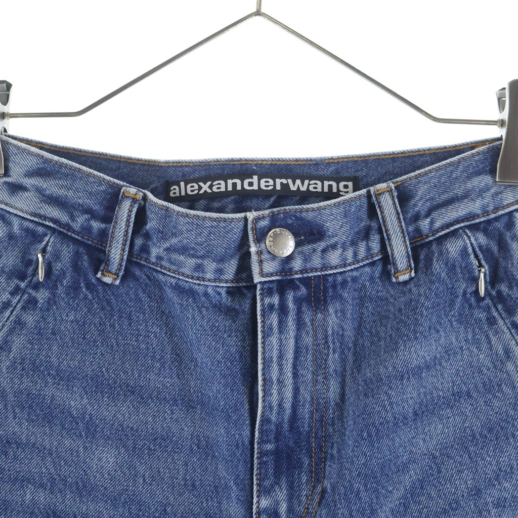 ALEXANDER WANG(アレキサンダーワン) EZ MID RISE RELAXED STRAIGHT ミッドライズ リラックス ストレートデニムパンツ レディース インディゴ 4DC3224141