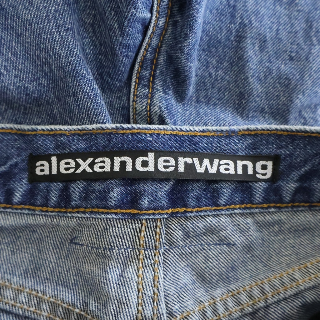 ALEXANDER WANG(アレキサンダーワン) EZ MID RISE RELAXED STRAIGHT ミッドライズ リラックス ストレートデニムパンツ レディース インディゴ 4DC3224141