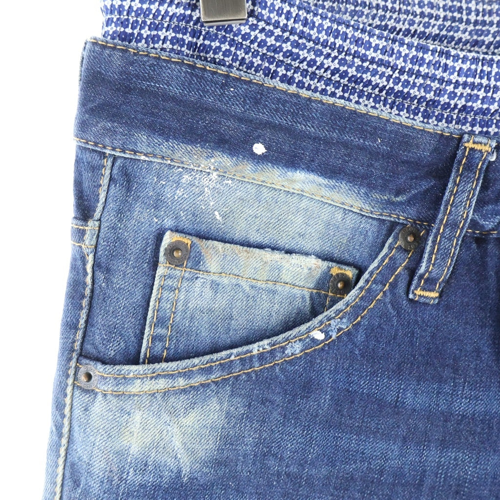 DSQUARED2(ディースクエアード) COOL GUY JEAN クールガイジーン ダメージ リペア加工 レイヤードドッキング ストレッチデニムパンツ インディゴ S71LA0822 S30309