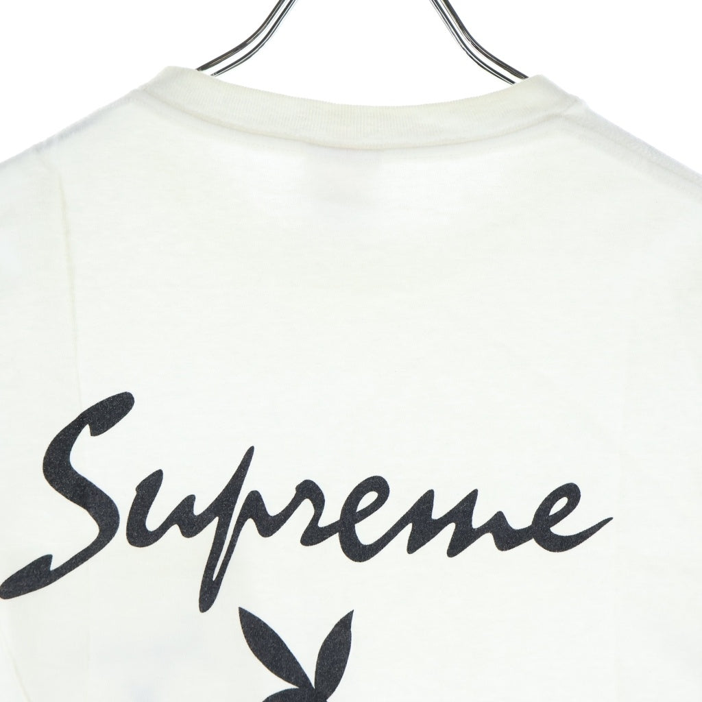 SUPREME(シュプリーム) 11SS ×Playboy Pocket Tee プレイボーイ ロゴプリント ポケットTシャツ 半袖クルーネックカットソー ホワイト