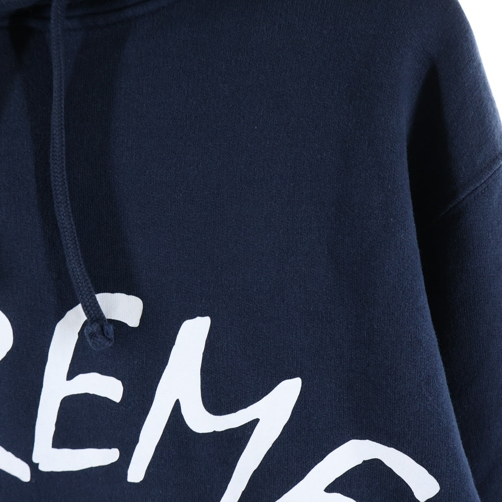 SUPREME(シュプリーム) 15SS ×New York Yankees 47 Brand Hooded Sweatshirt ニューヨークヤンキース 両面ロゴプリント プルオーバースウェットパーカー フーディー ネイビー