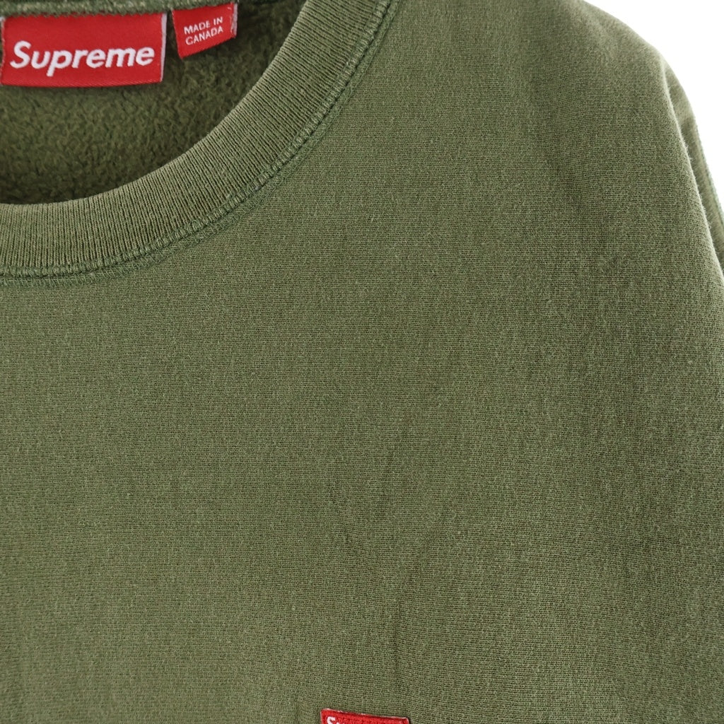 SUPREME(シュプリーム) Small Box Logo Crewneck スモールボックスロゴ クルーネックスウェットトレーナー カーキ