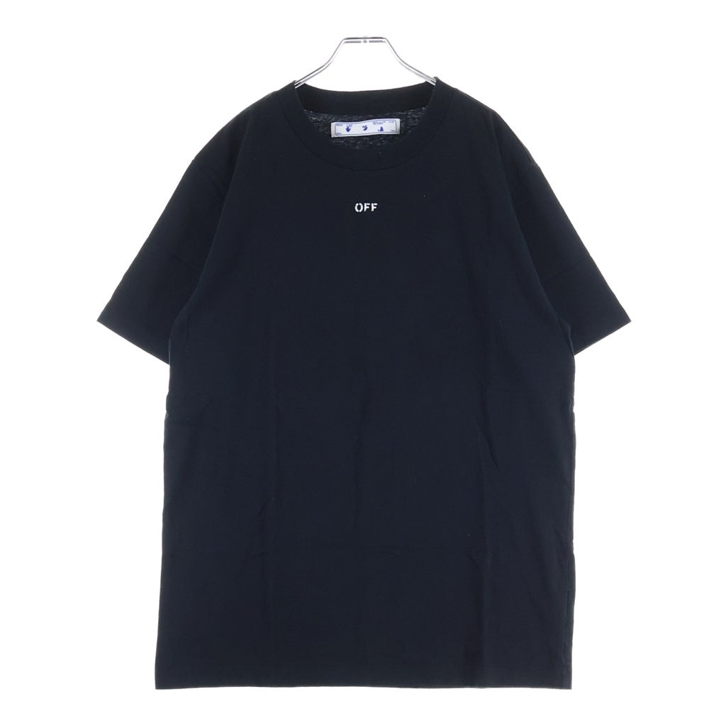 OFF-WHITE(オフホワイト) 20AW STENCIL S/S TEE ステンシル ロゴプリントTシャツ 半袖クルーネックカットソー ブラック OMAA027E20JER006