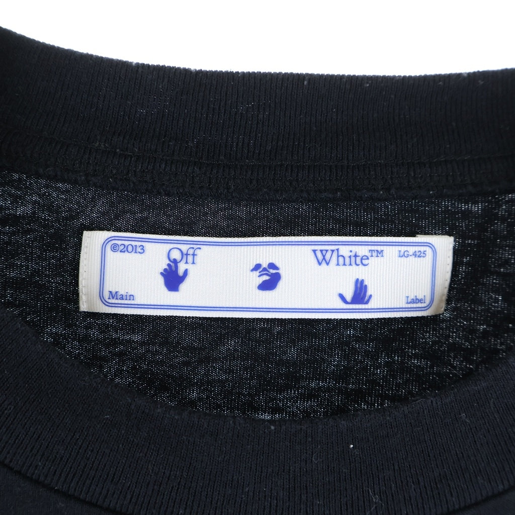 OFF-WHITE(オフホワイト) 20AW STENCIL S/S TEE ステンシル ロゴプリントTシャツ 半袖クルーネックカットソー ブラック OMAA027E20JER006
