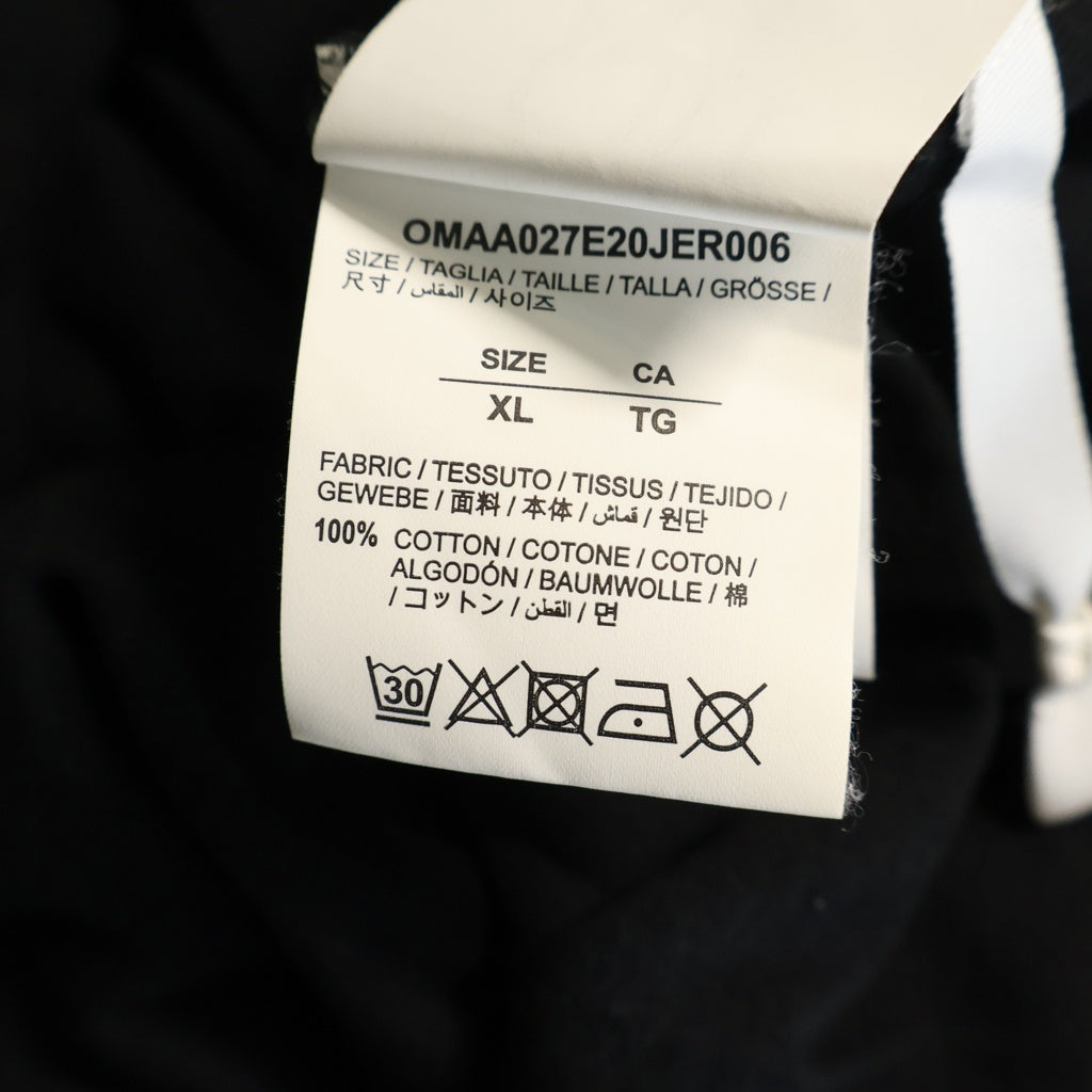 OFF-WHITE(オフホワイト) 20AW STENCIL S/S TEE ステンシル ロゴプリントTシャツ 半袖クルーネックカットソー ブラック OMAA027E20JER006