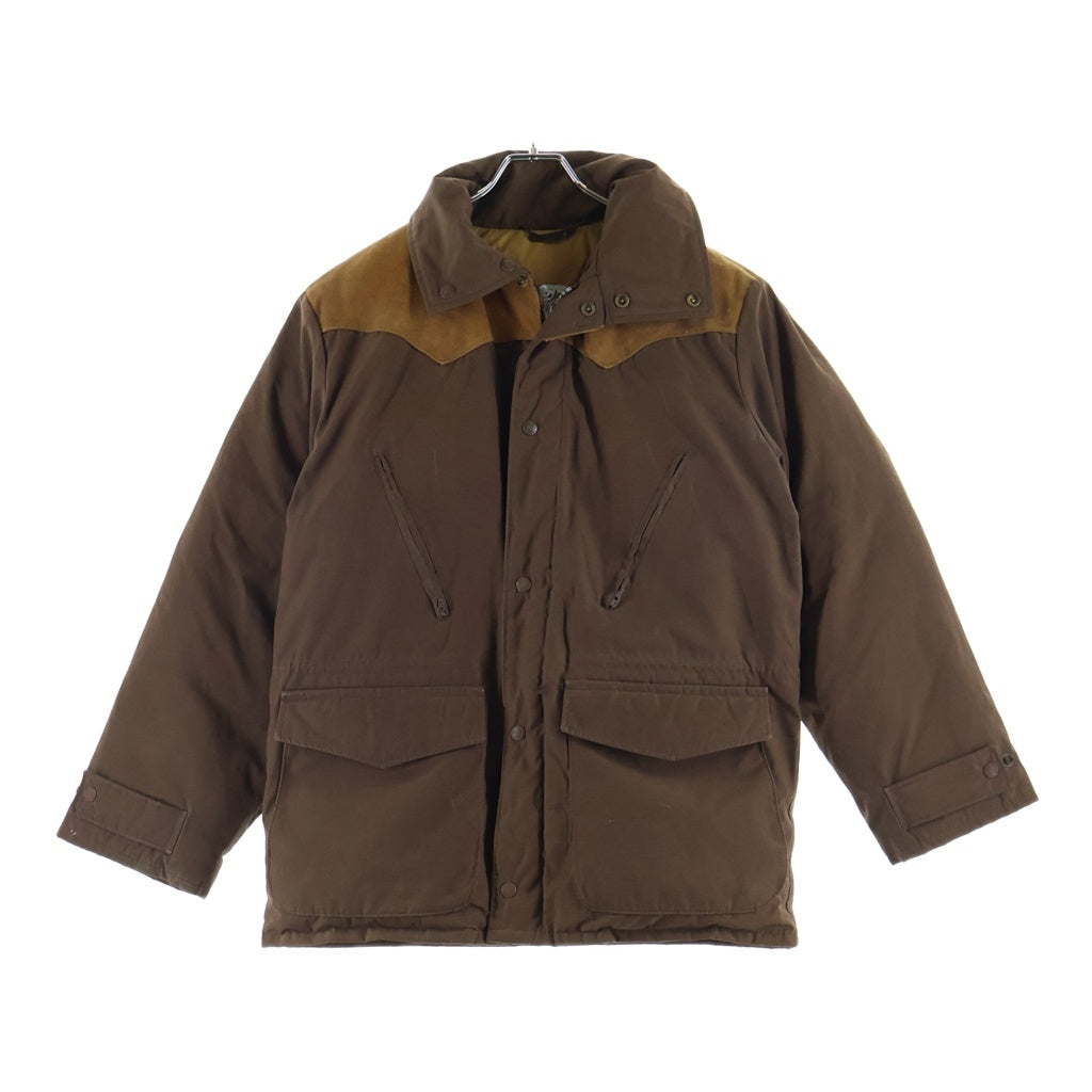 SCHOTT(ショット) 80S VINTAGE GOOSE DOWN JAKCET ヴィンテージ USA製 ヨークレザー グースダウンジャケット ブラウン