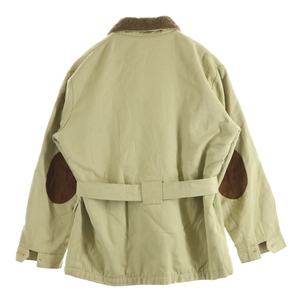 VINTAGE(ヴィンテージ) 60-70S VINTAGE H.I.S.SPORTSWEAR SAFARI JACKET ヴィンテージ 裏地ボア レザーエルボーパッチ クルミボタン サファリジャケット ベージュ/ブラウン レディース