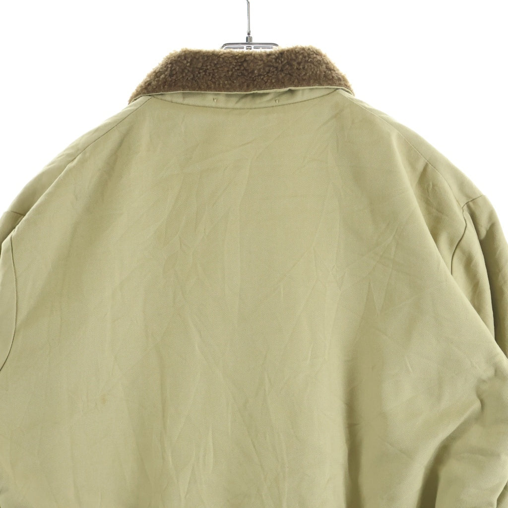 VINTAGE(ヴィンテージ) 60-70S VINTAGE H.I.S.SPORTSWEAR SAFARI JACKET ヴィンテージ 裏地ボア レザーエルボーパッチ クルミボタン サファリジャケット ベージュ/ブラウン レディース