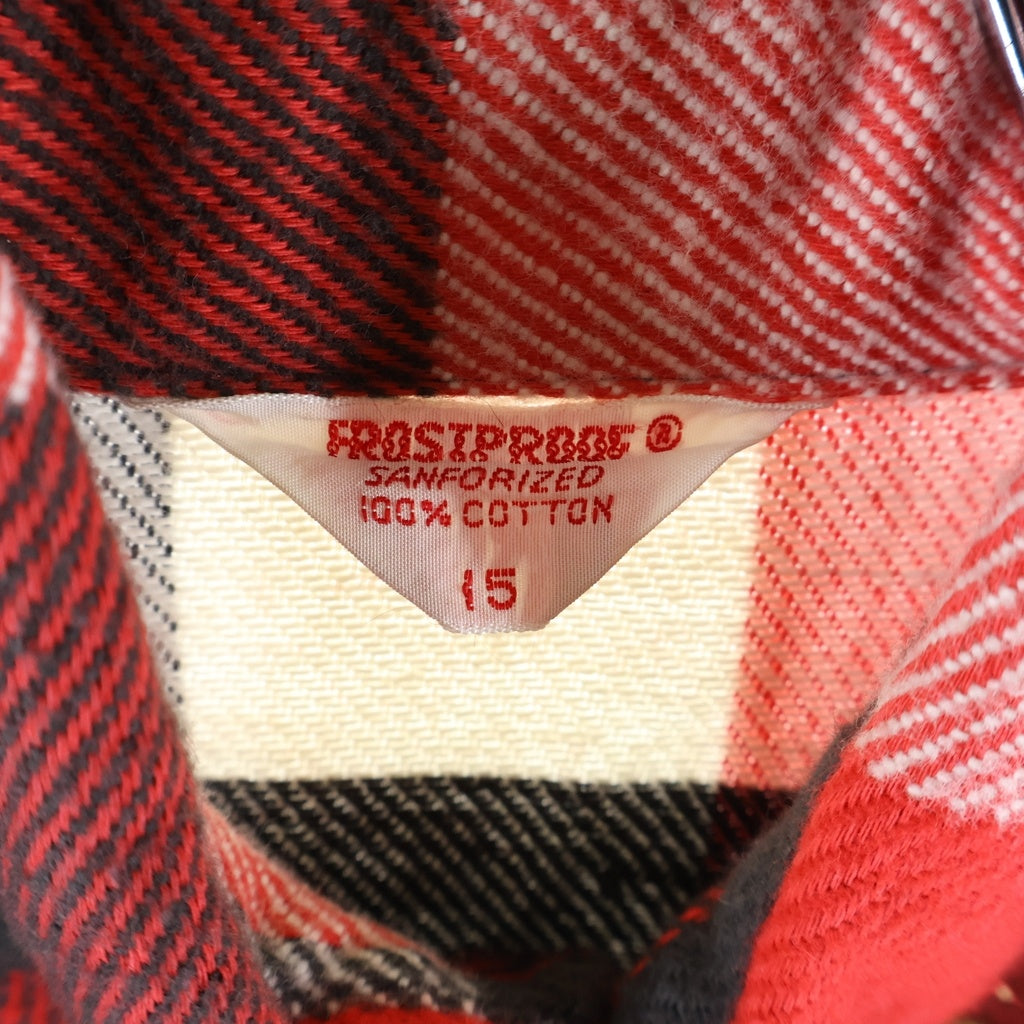 VINTAGE(ヴィンテージ) 60S VINTAGE FROSTROOF L/S HEAVY NEL-SHIRT ヴィンテージ チェック柄 長袖ヘビーネルシャツ レッド/ホワイト/ブラック