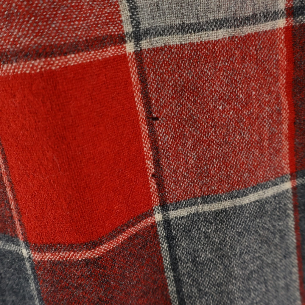 PENDLETON(ペンドルトン) 50S VINTAGE WOOL JACKET ヴィンテージ 白タグ ブロックチェック ウールボタンジャケット レディース レッド/グレー