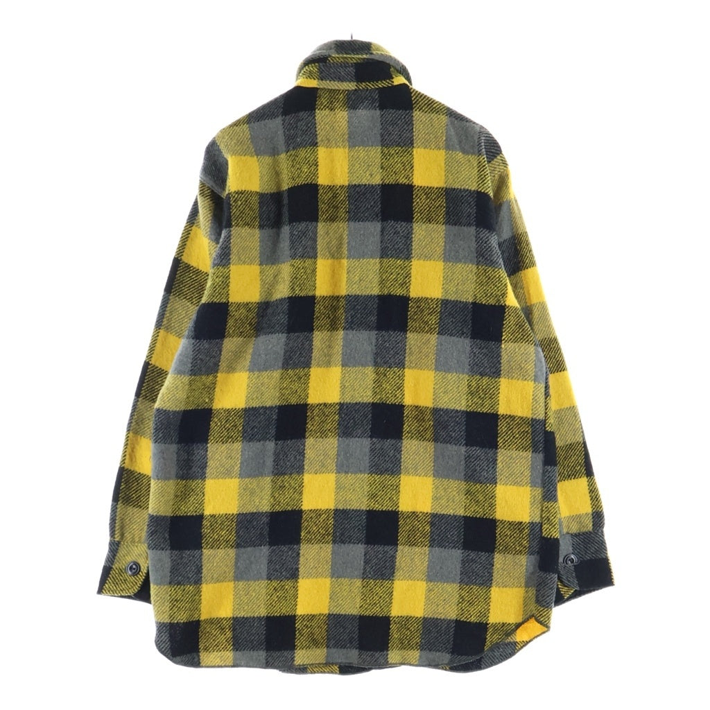 VINTAGE(ヴィンテージ) 60S VINTAGE YORKE SPORTSWEAR L/S WOOL CHECK SHIRT ヴィンテージ チェック柄 長袖ウールシャツ イエロー/ブラック