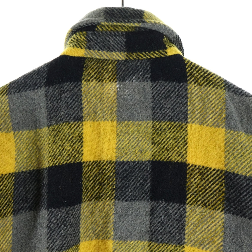 VINTAGE(ヴィンテージ) 60S VINTAGE YORKE SPORTSWEAR L/S WOOL CHECK SHIRT ヴィンテージ チェック柄 長袖ウールシャツ イエロー/ブラック