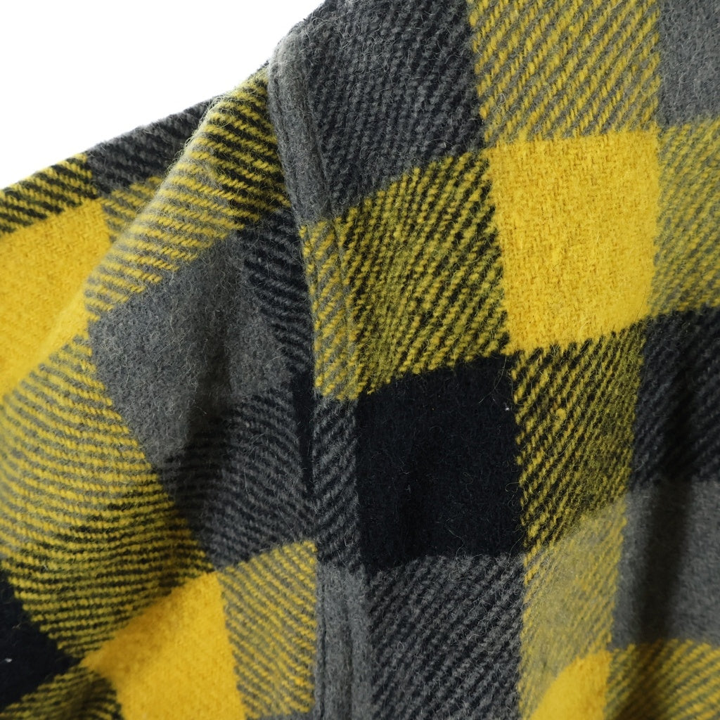 VINTAGE(ヴィンテージ) 60S VINTAGE YORKE SPORTSWEAR L/S WOOL CHECK SHIRT ヴィンテージ チェック柄 長袖ウールシャツ イエロー/ブラック