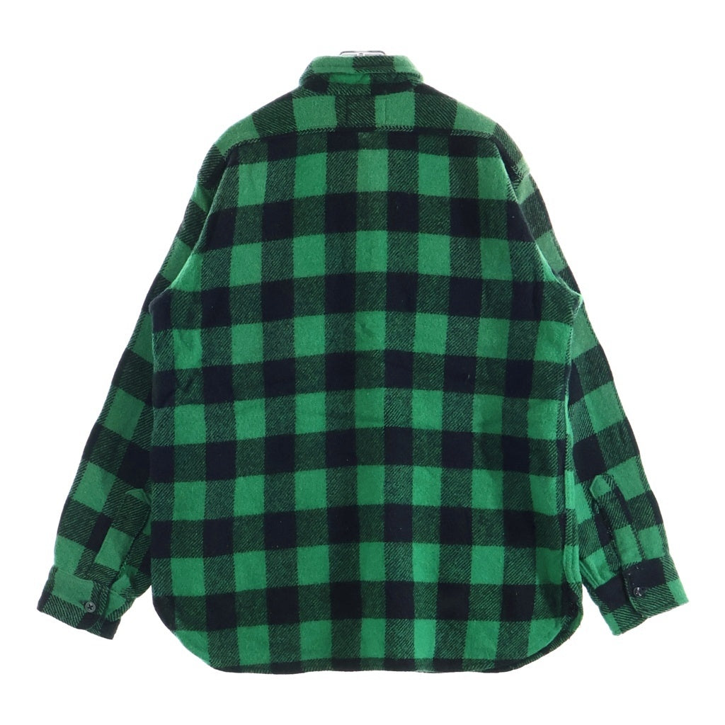 VINTAGE(ヴィンテージ) 50-60S VINTAGE PILGRIM L/S WOOL SHIRT ヴィンテージ チェック柄 長袖ウールシャツ グリーン/ブラック