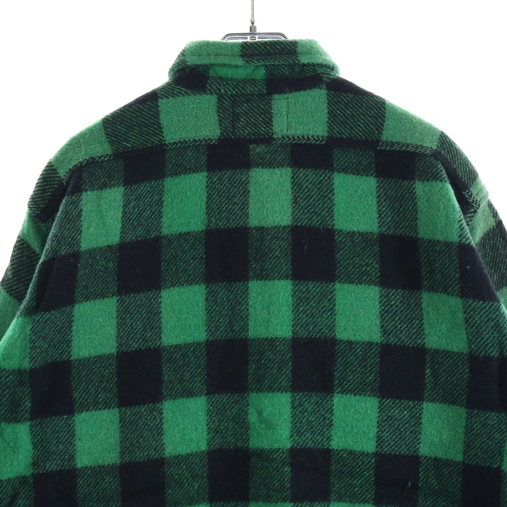 VINTAGE(ヴィンテージ) 50-60S VINTAGE PILGRIM L/S WOOL SHIRT ヴィンテージ チェック柄 長袖ウールシャツ グリーン/ブラック